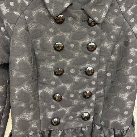 Betsy Johnson Floral Metallic Coat - Picture 4 of 13